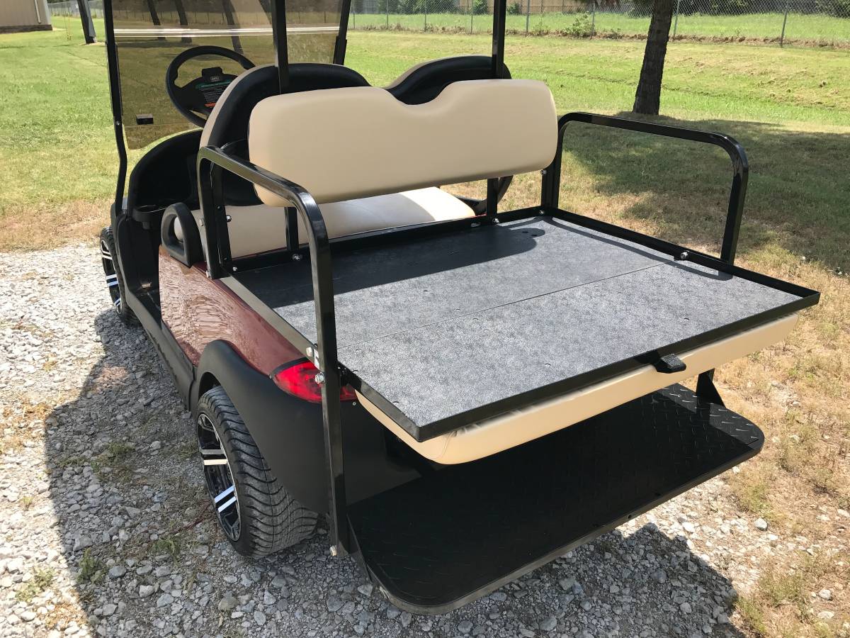 Club Car Precedent Golf Cart Flip Folding Rear Back Seat Kit Black